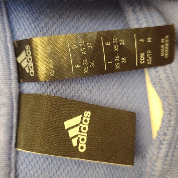 Adidas Women's Cowl Turtle Neck Sweatshirt in Two Tone Blue - Picture 3 of 14